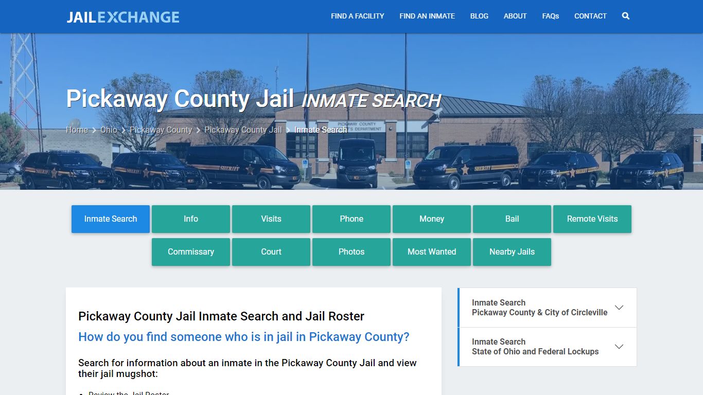 Pickaway County Jail Inmate Search - Jail Exchange